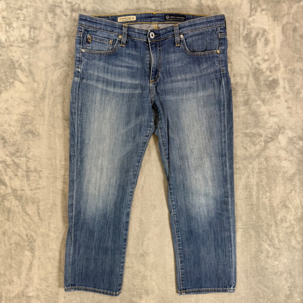 AG Adriano Goldschmied Stevie Crop Slim Straight Jeans Women's Size 31R Blue